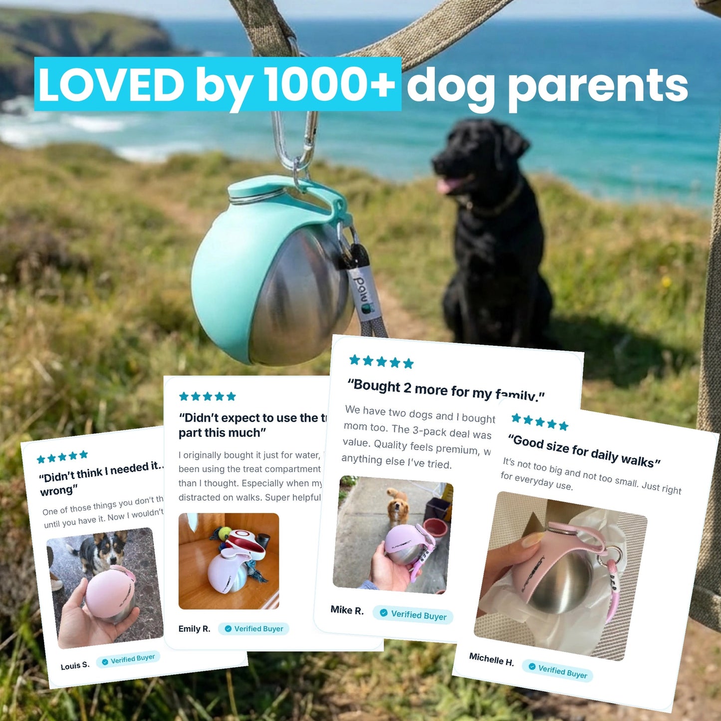 Pawlino™ Dog Water Bottle + Bowl