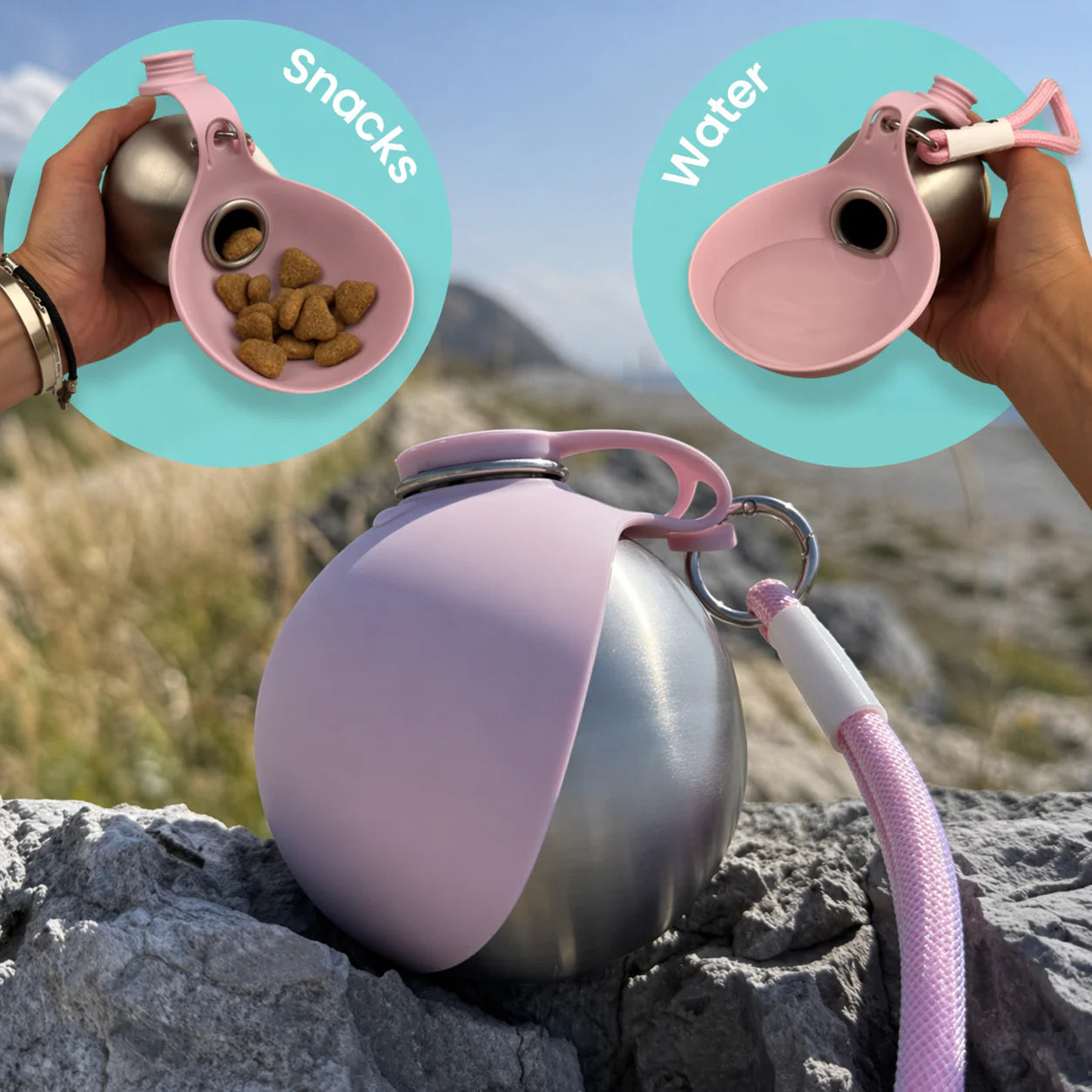 Pawlino™ Dog Water Bottle + Bowl