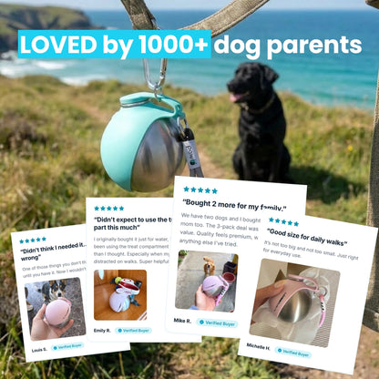 Pawlino™ Dog Water Bottle + Bowl